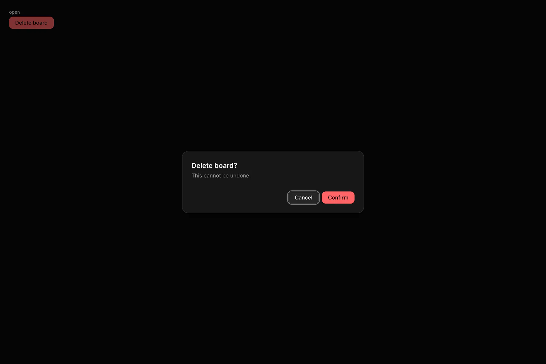 AlertDialog rendered by the React renderer on Web