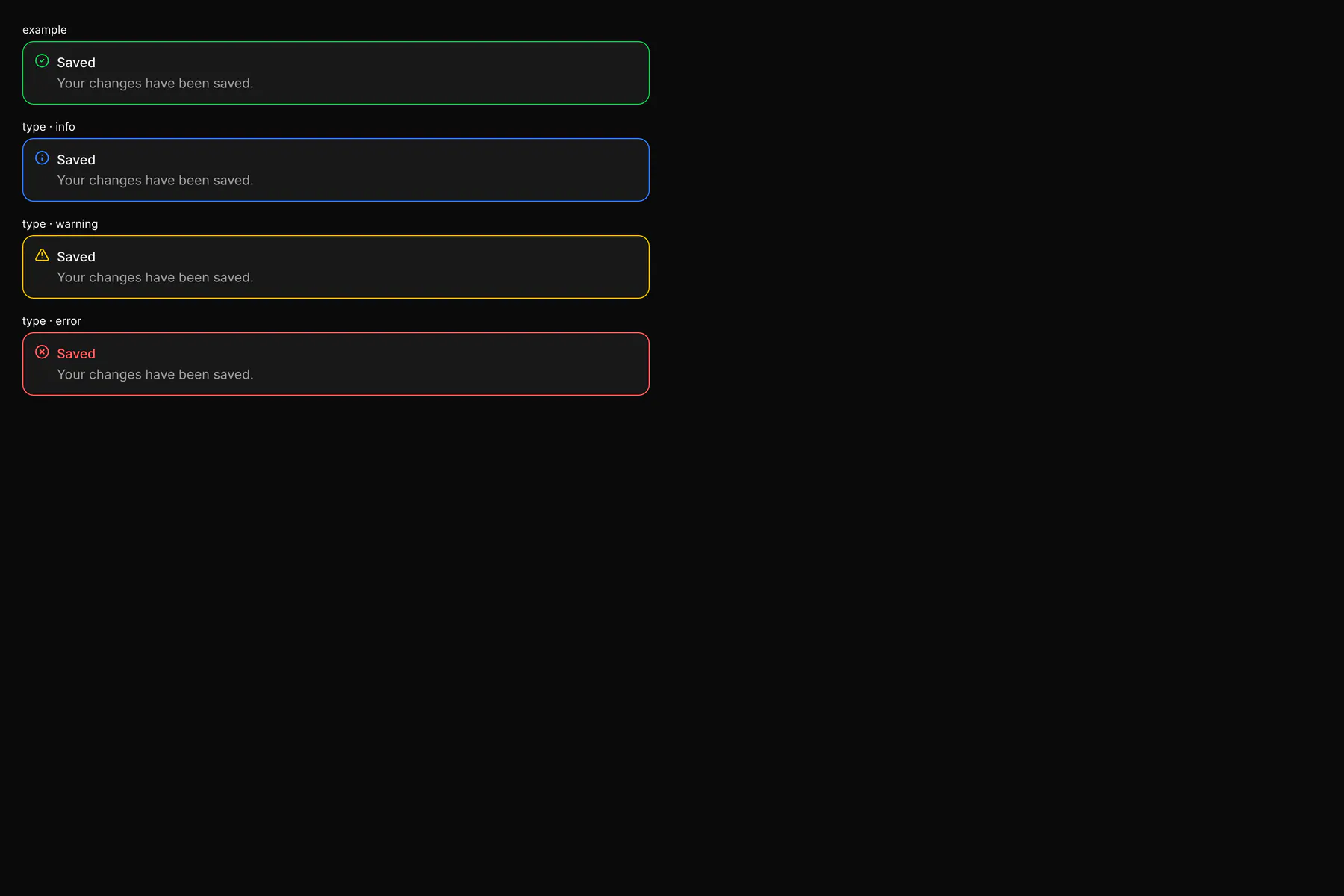 Alert rendered by the React renderer on Web