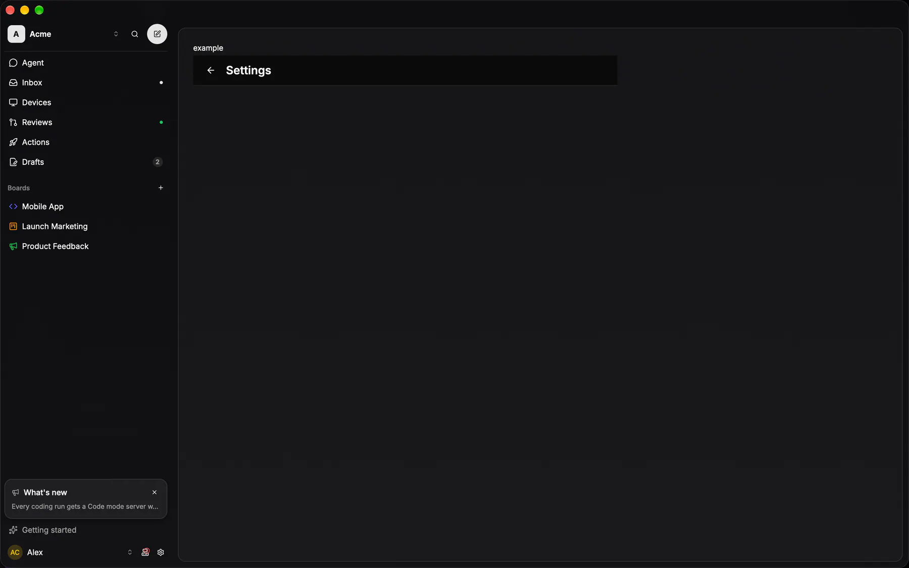 AppBar rendered by the gpui renderer on Desktop