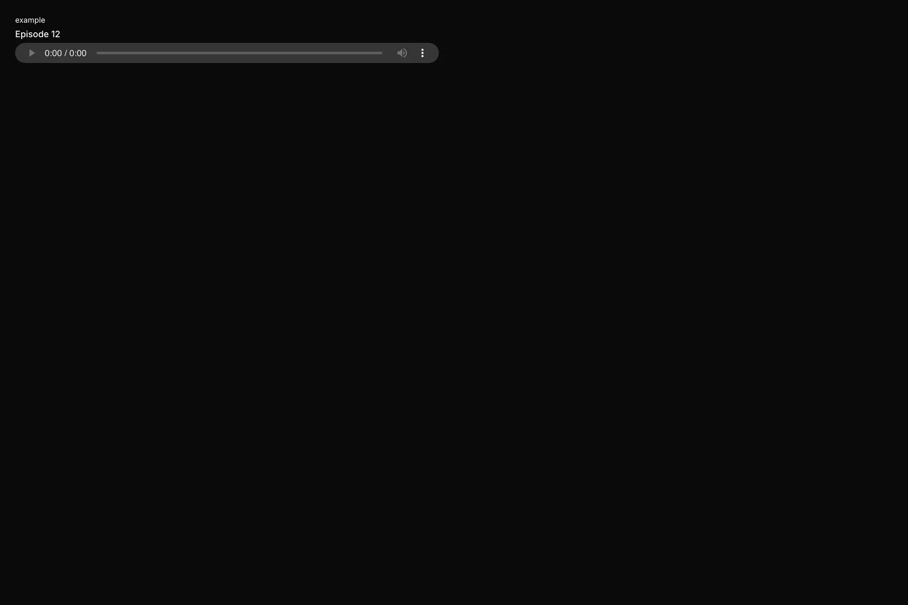 AudioPlayer rendered by the React renderer on Web