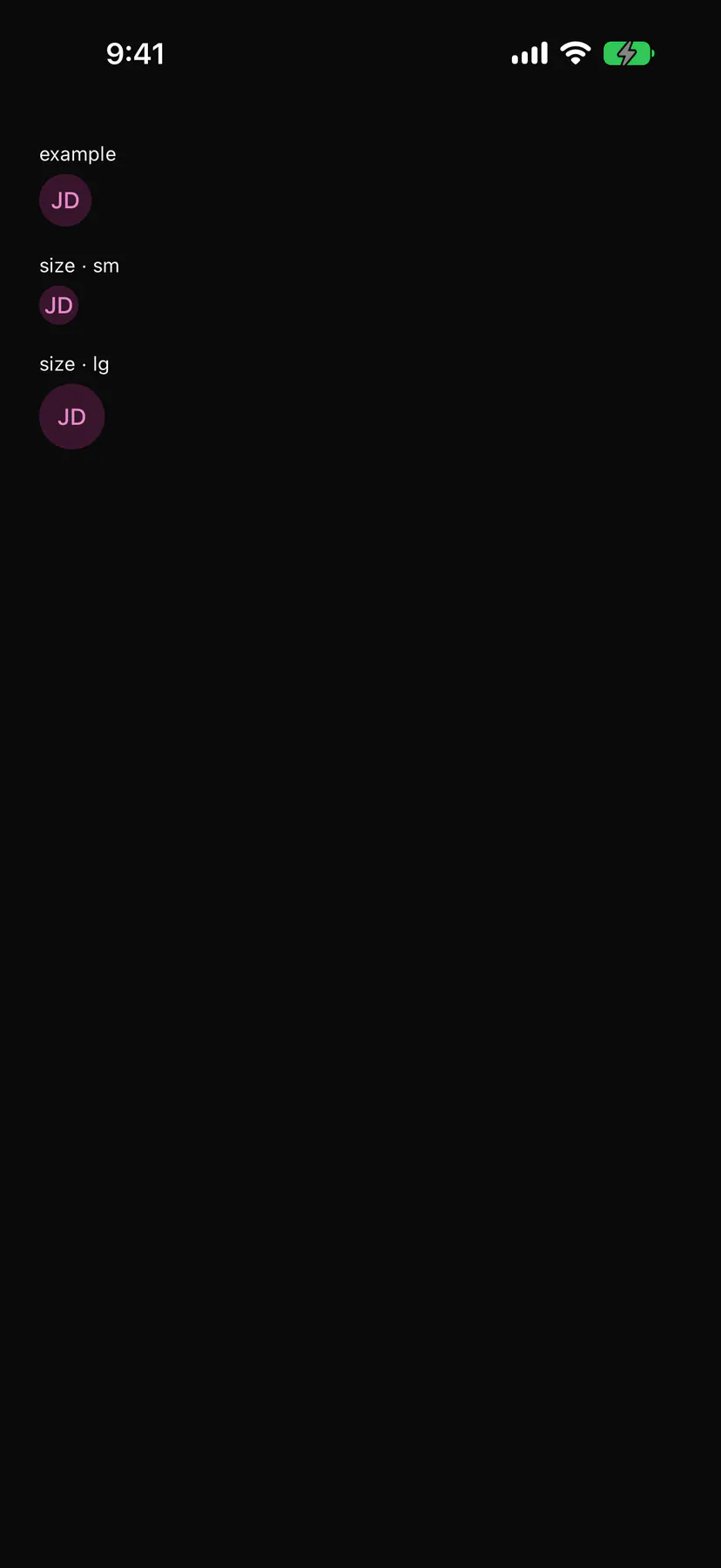 Avatar rendered by the SwiftUI renderer on iOS