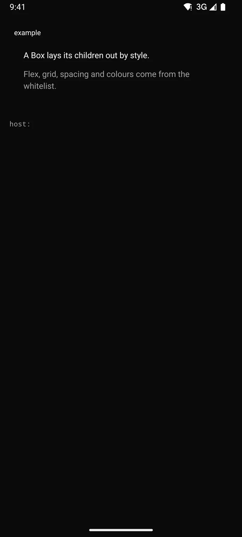 Box rendered by the Compose renderer on Android