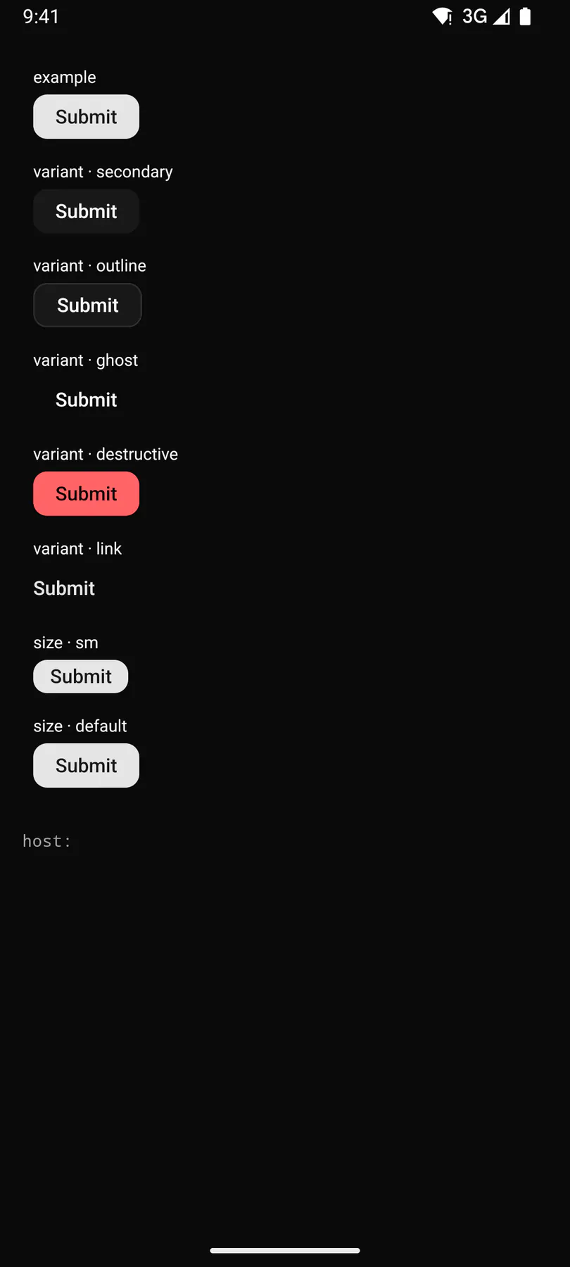 Button rendered by the Compose renderer on Android
