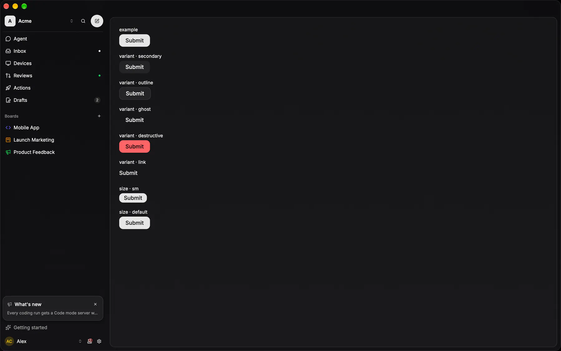 Button rendered by the gpui renderer on Desktop