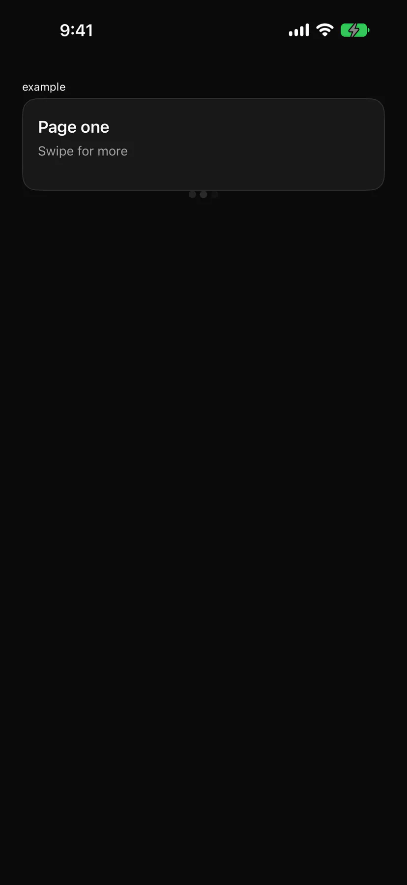 Carousel rendered by the SwiftUI renderer on iOS