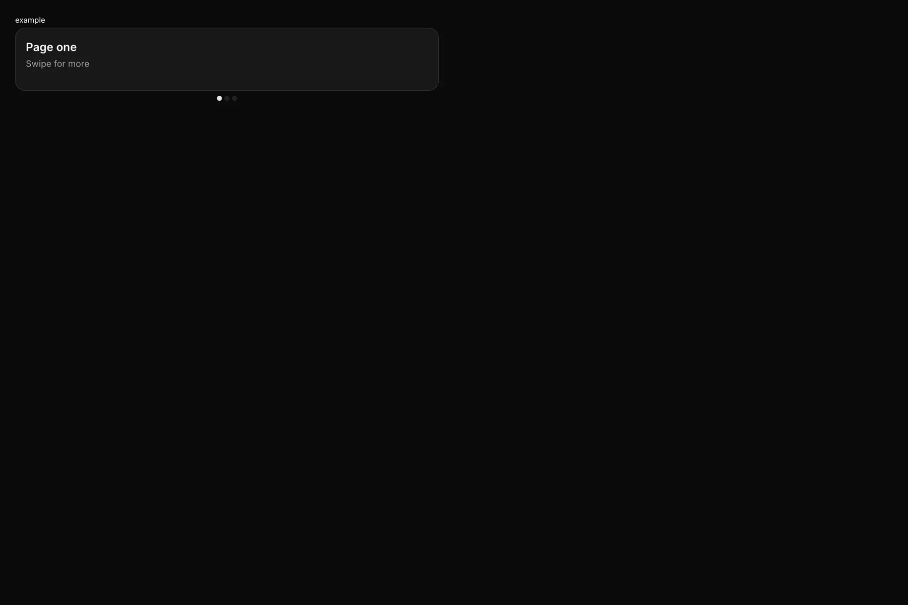 Carousel rendered by the React renderer on Web