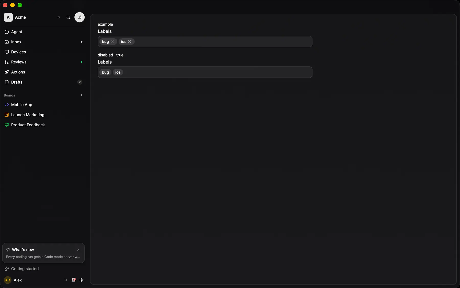 ChipInput rendered by the gpui renderer on Desktop