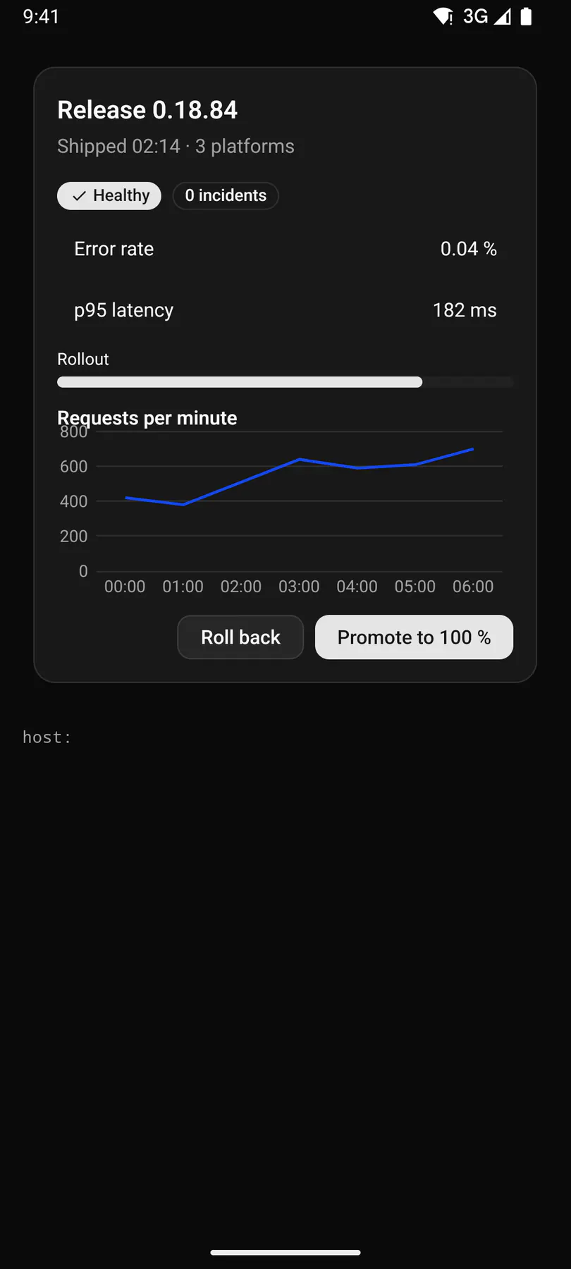The release surface rendered by the Compose renderer on Android