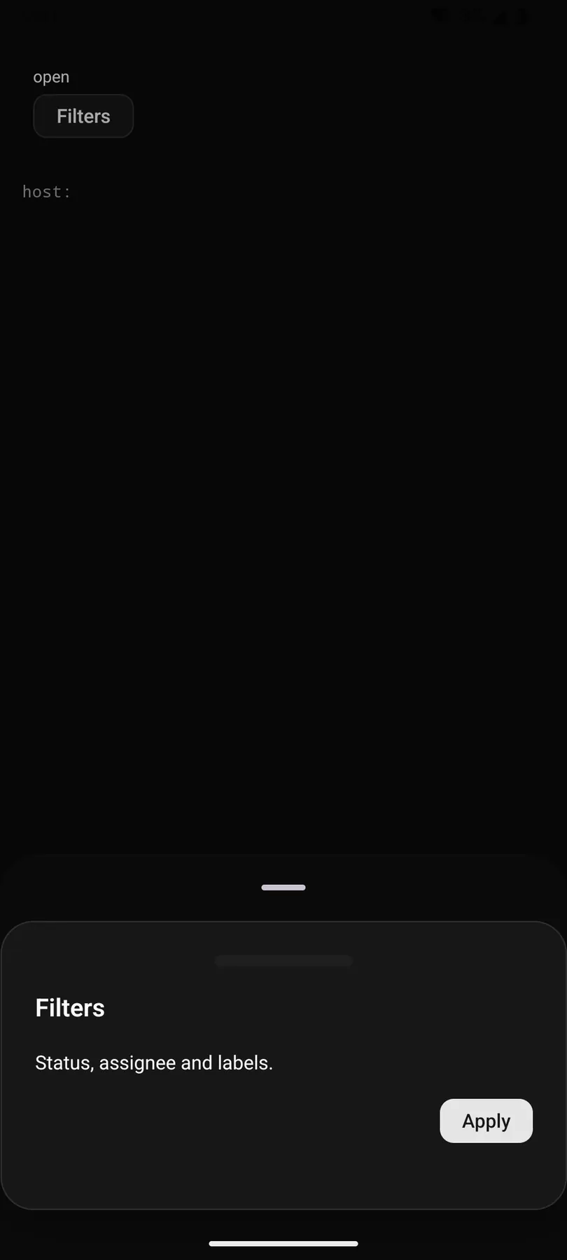 Drawer rendered by the Compose renderer on Android