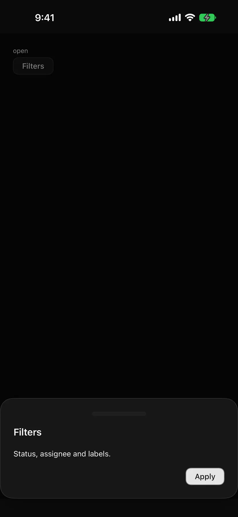 Drawer rendered by the SwiftUI renderer on iOS