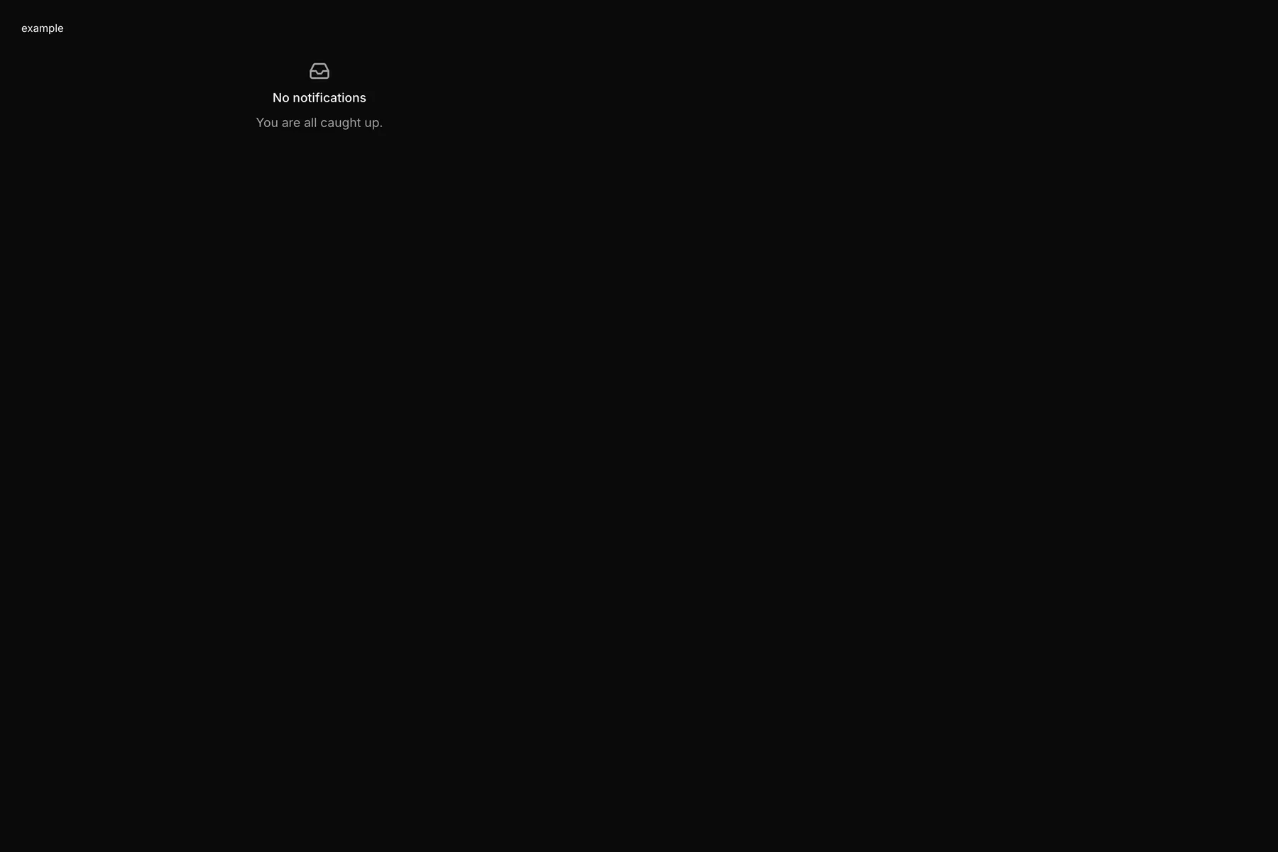 EmptyState rendered by the React renderer on Web