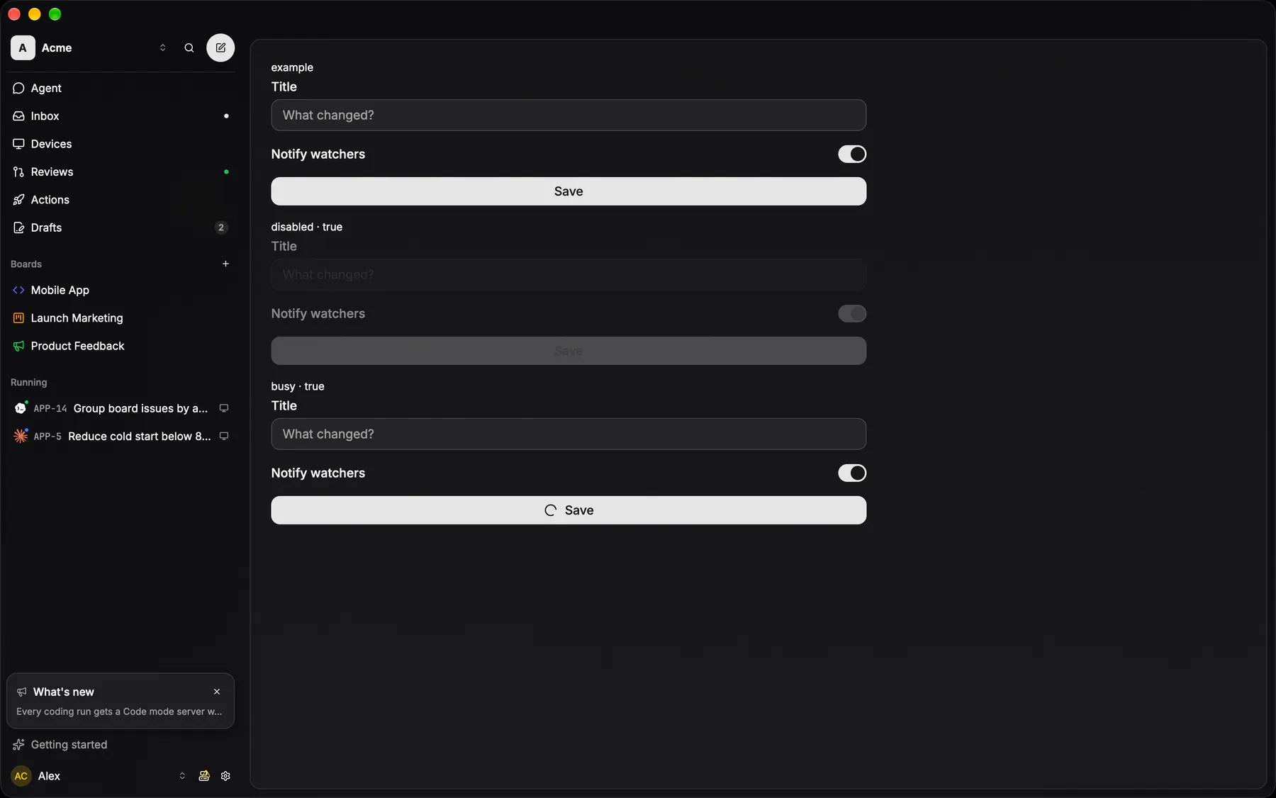 Form rendered by the gpui renderer on Desktop