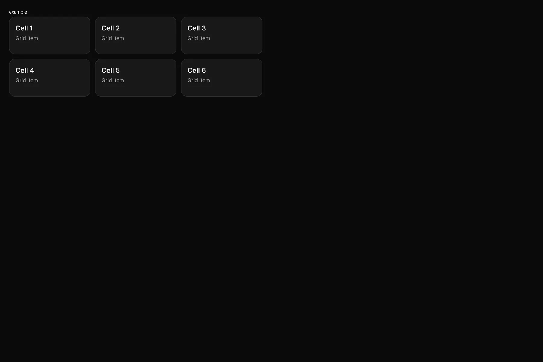 Grid rendered by the React renderer on Web