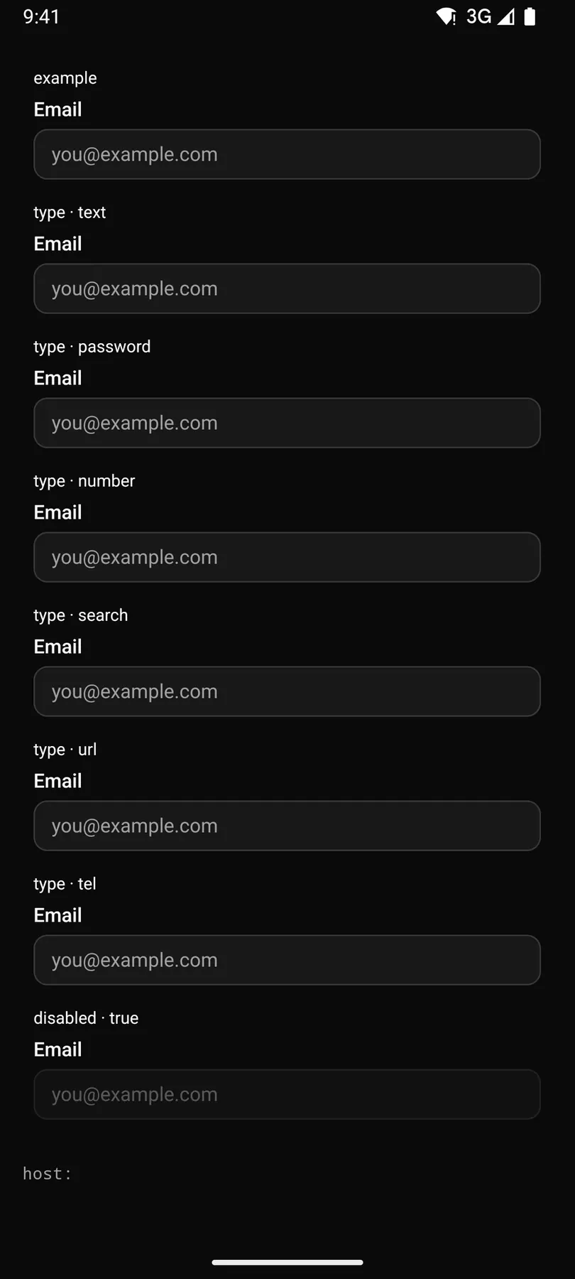 Input rendered by the Compose renderer on Android