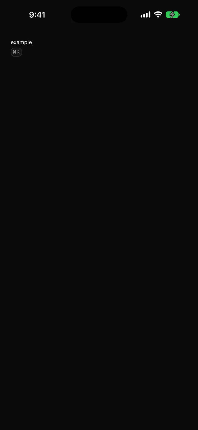 Kbd rendered by the SwiftUI renderer on iOS