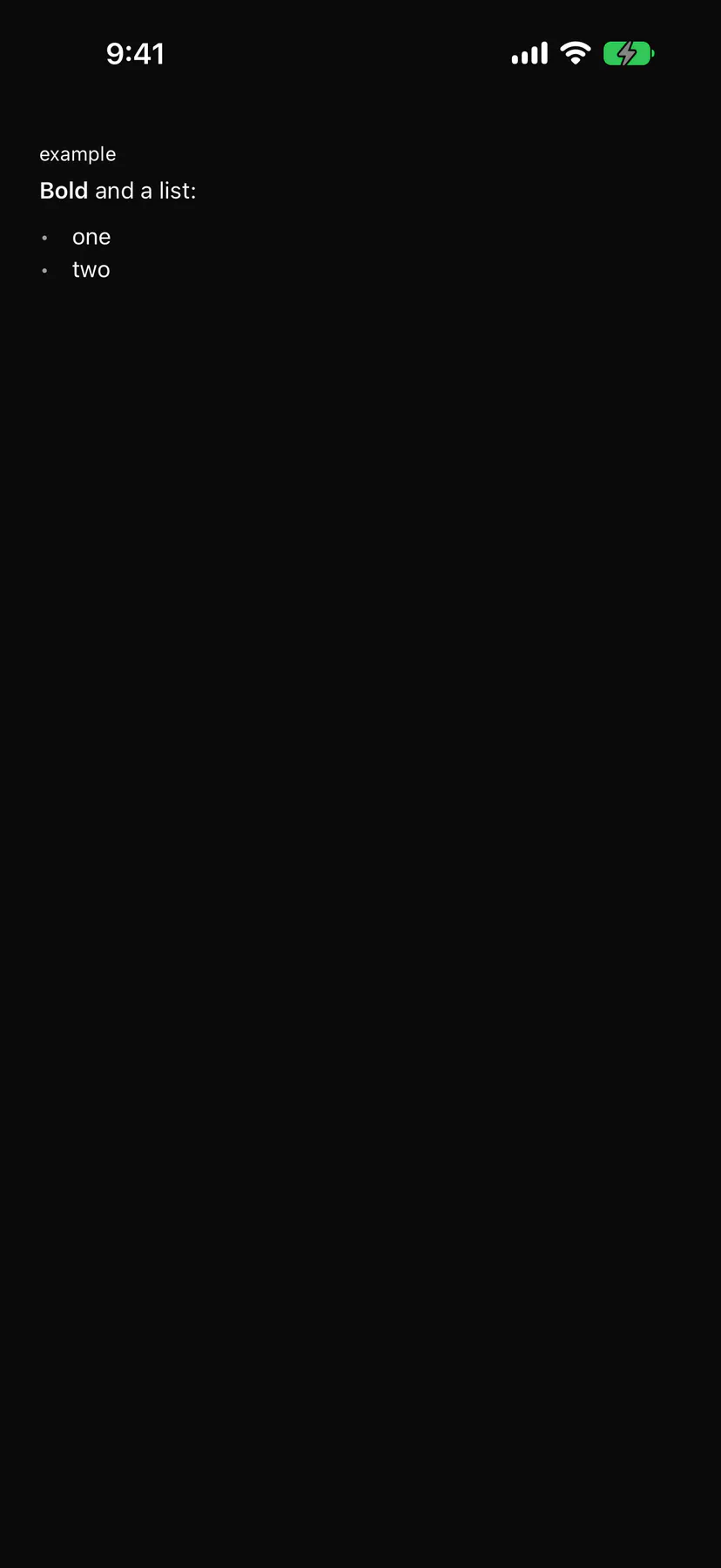 Markdown rendered by the SwiftUI renderer on iOS