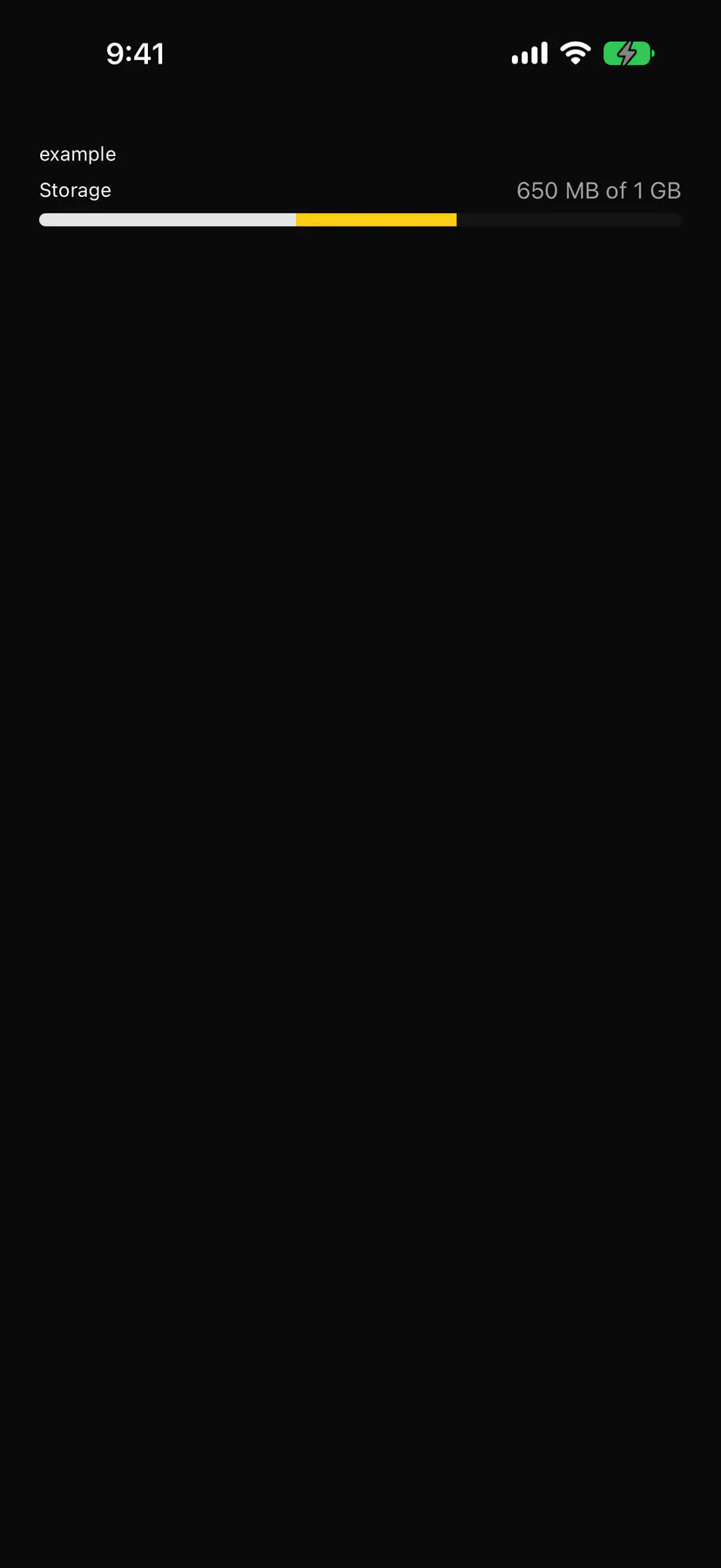 Meter rendered by the SwiftUI renderer on iOS