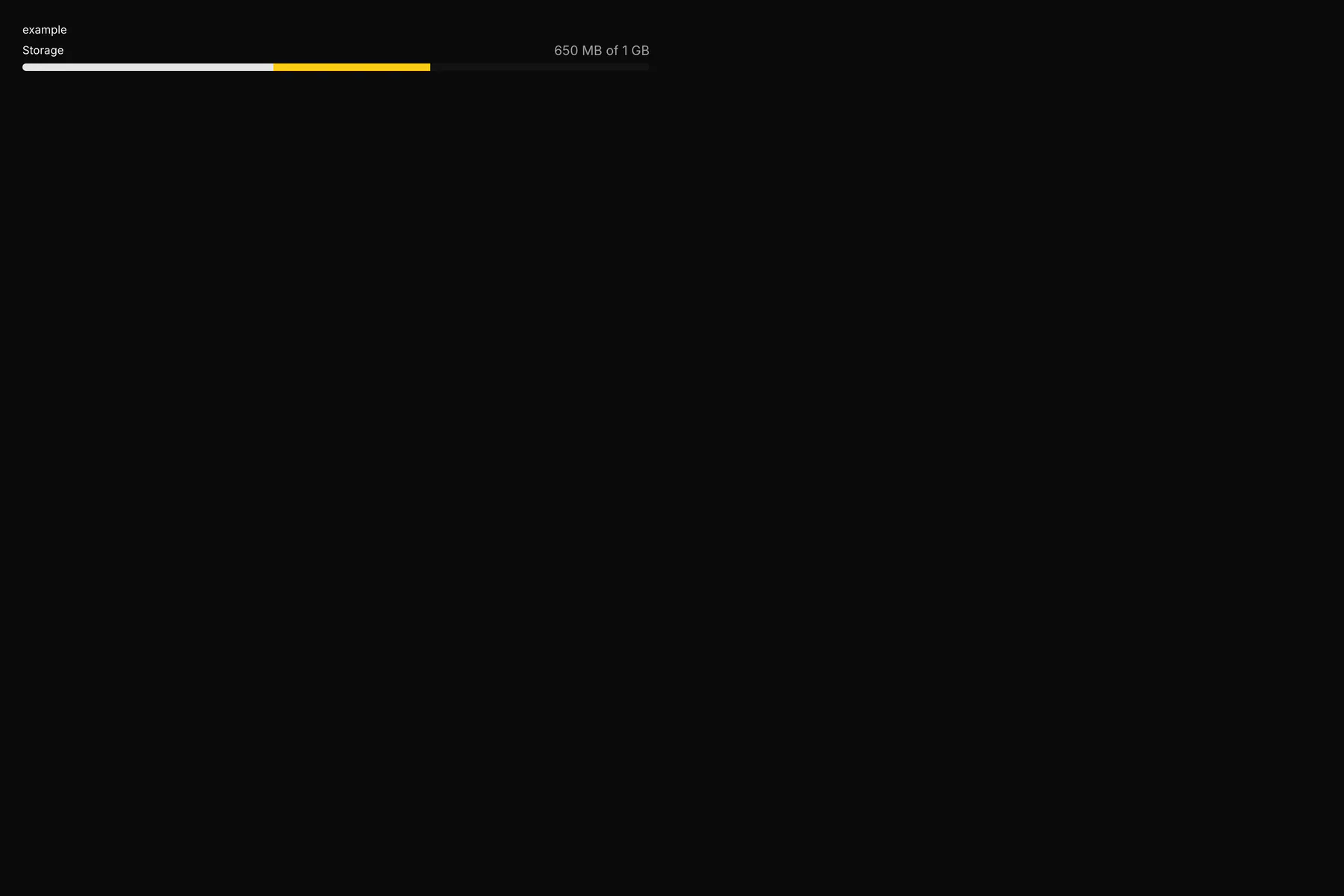 Meter rendered by the React renderer on Web
