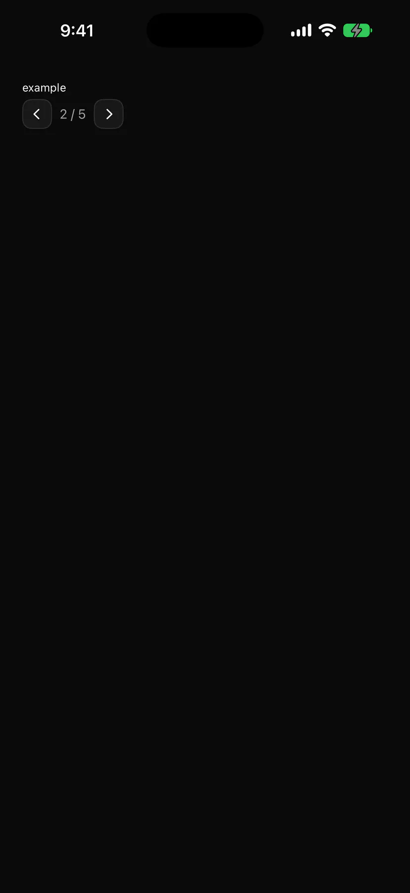 Pagination rendered by the SwiftUI renderer on iOS