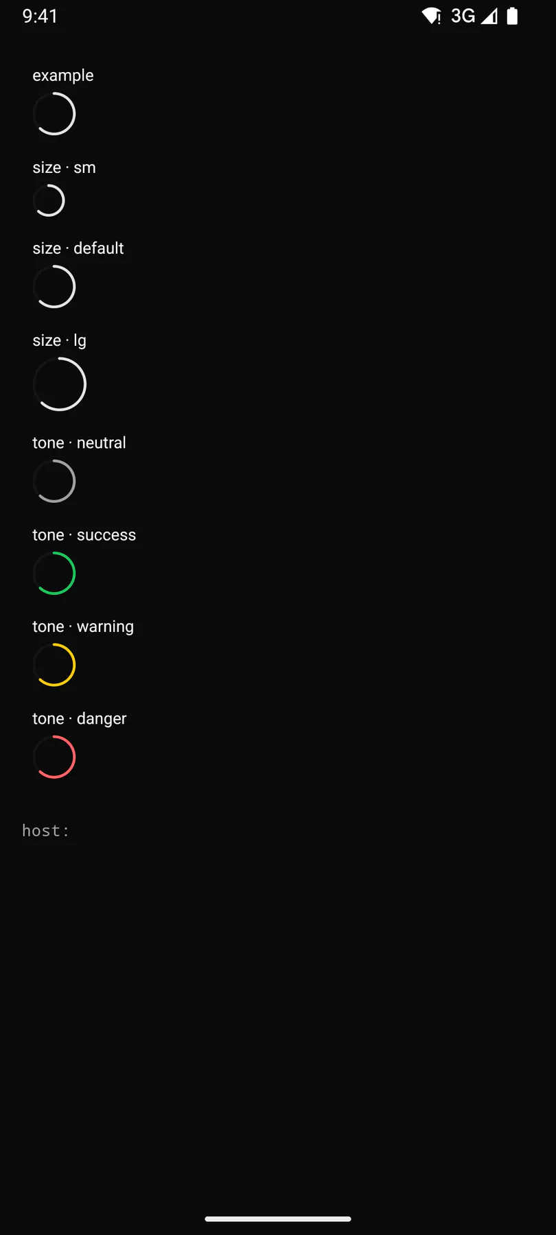 Ring rendered by the Compose renderer on Android