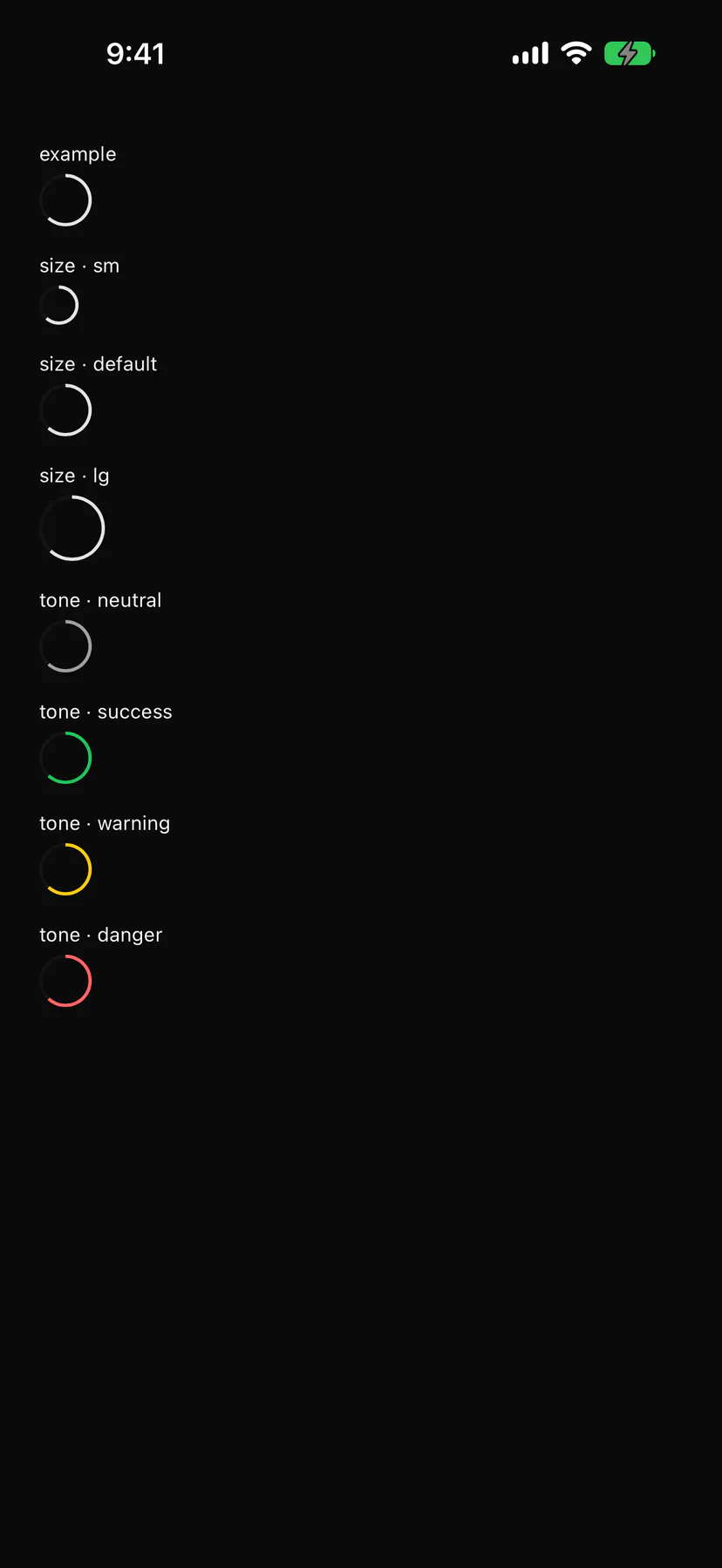 Ring rendered by the SwiftUI renderer on iOS