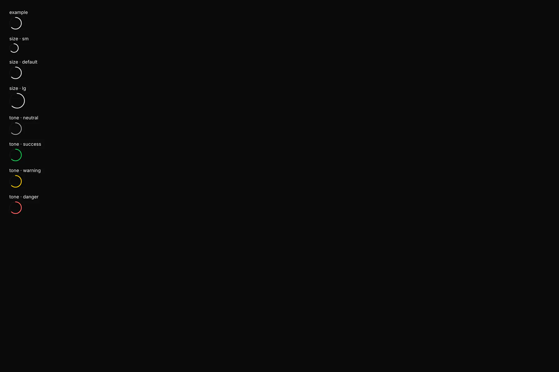 Ring rendered by the React renderer on Web