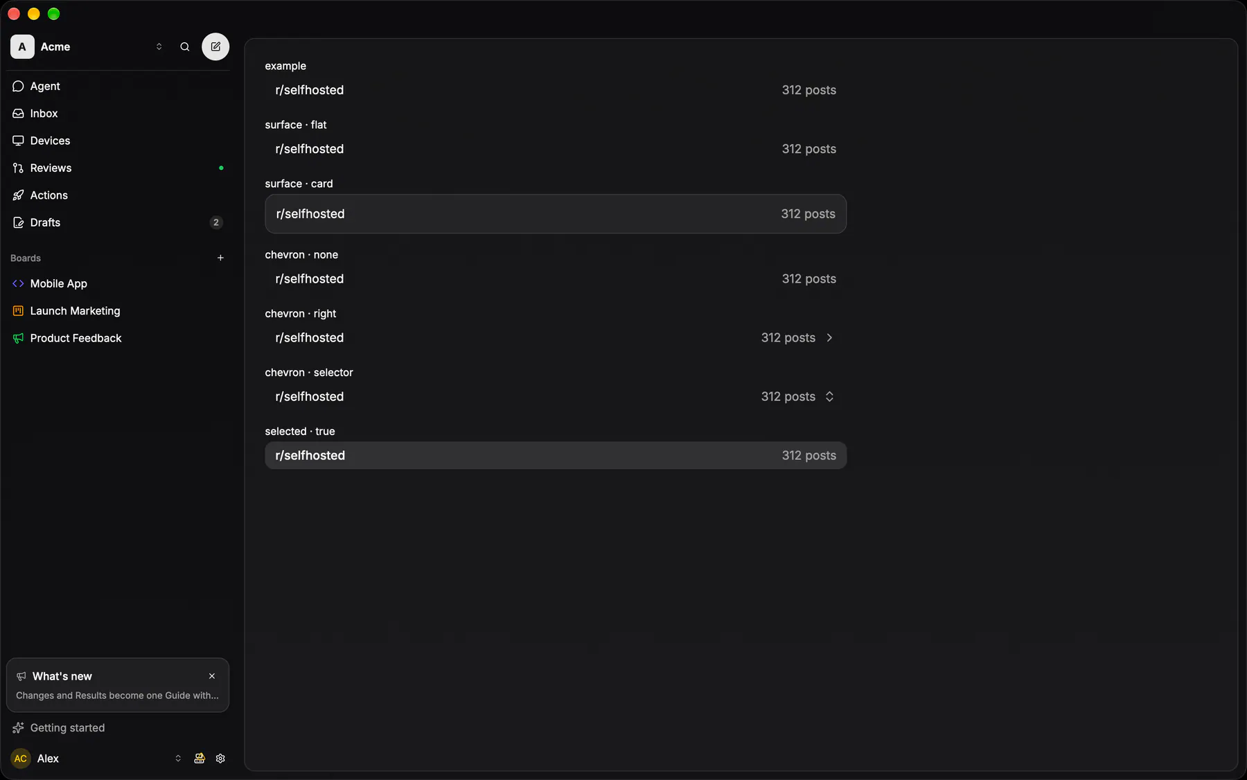 Row rendered by the gpui renderer on Desktop