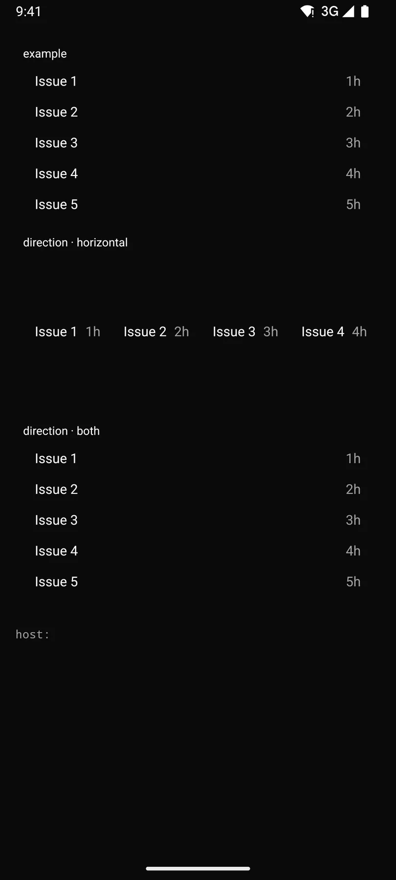 ScrollArea rendered by the Compose renderer on Android