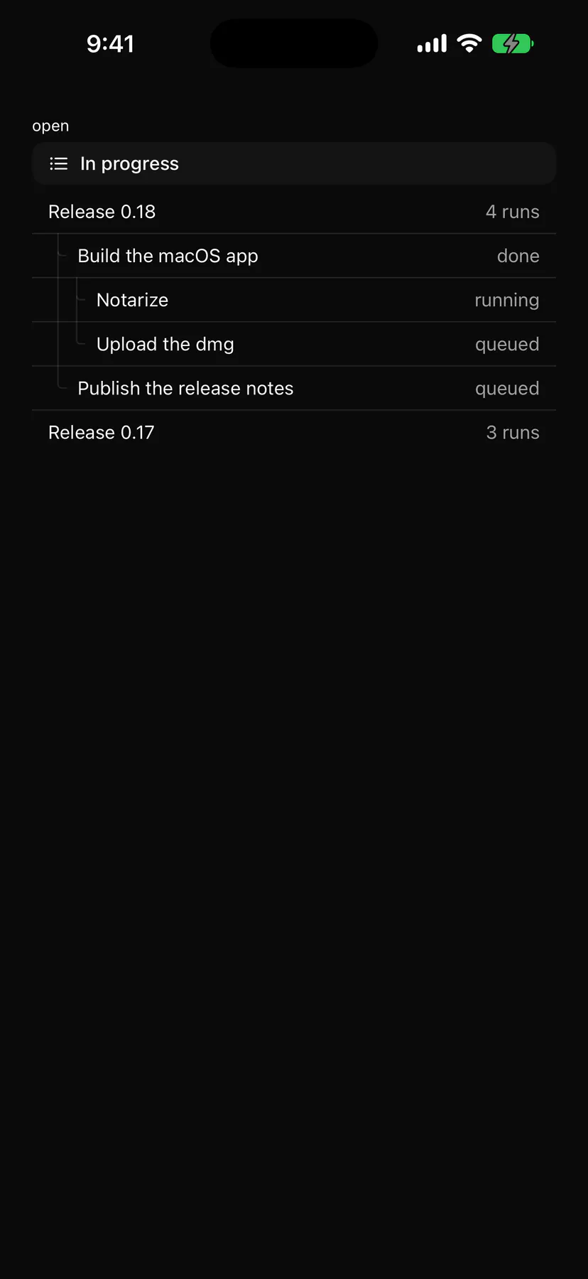 Section rendered by the SwiftUI renderer on iOS