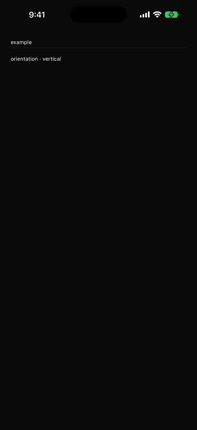 Separator rendered by the SwiftUI renderer on iOS