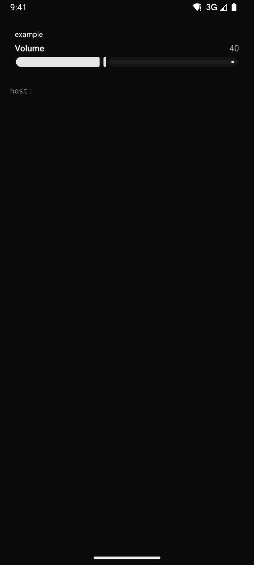 Slider rendered by the Compose renderer on Android