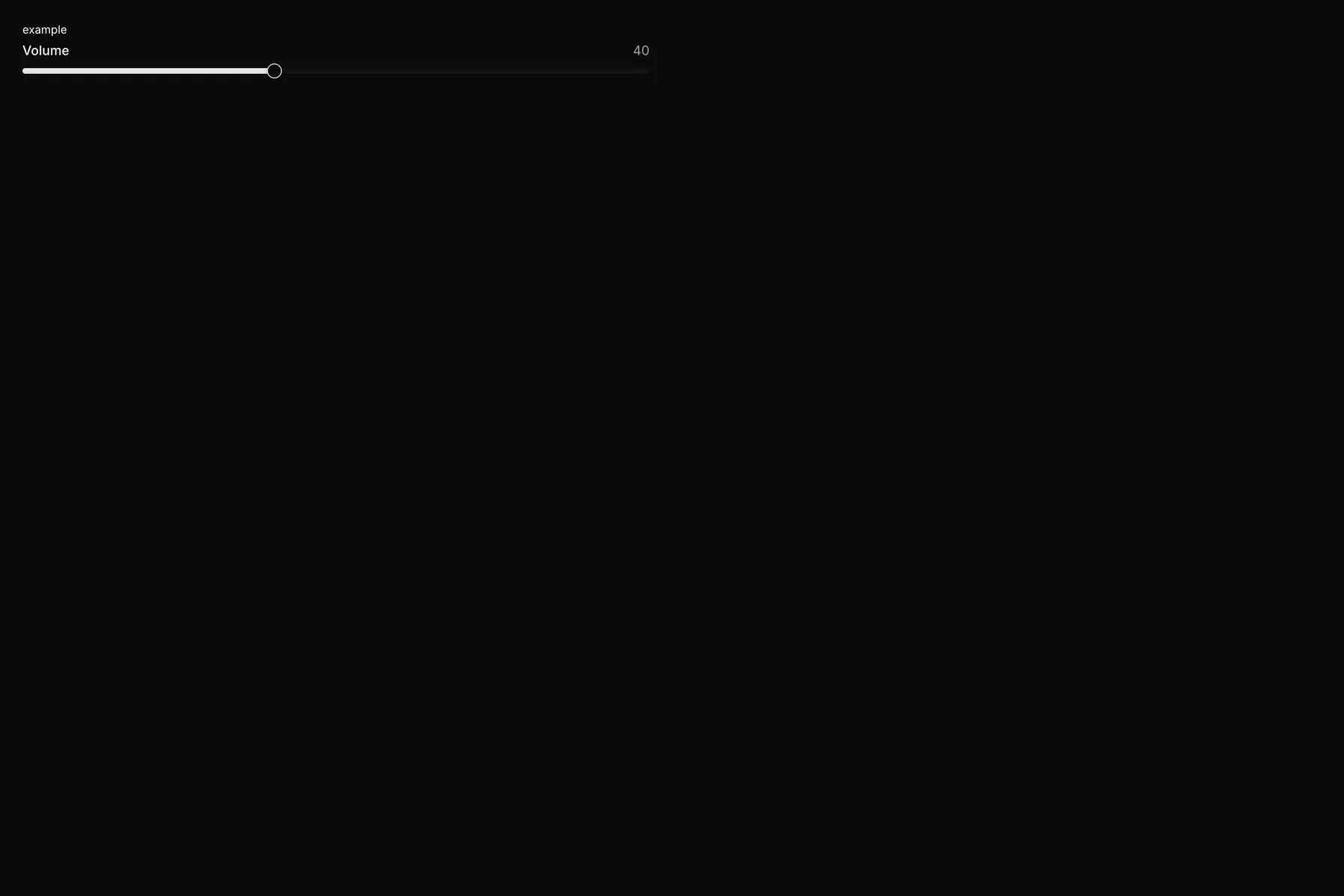 Slider rendered by the React renderer on Web