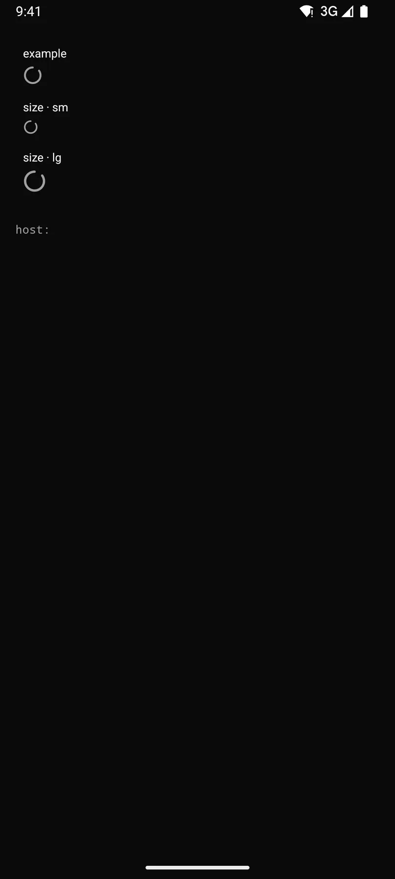 Spinner rendered by the Compose renderer on Android