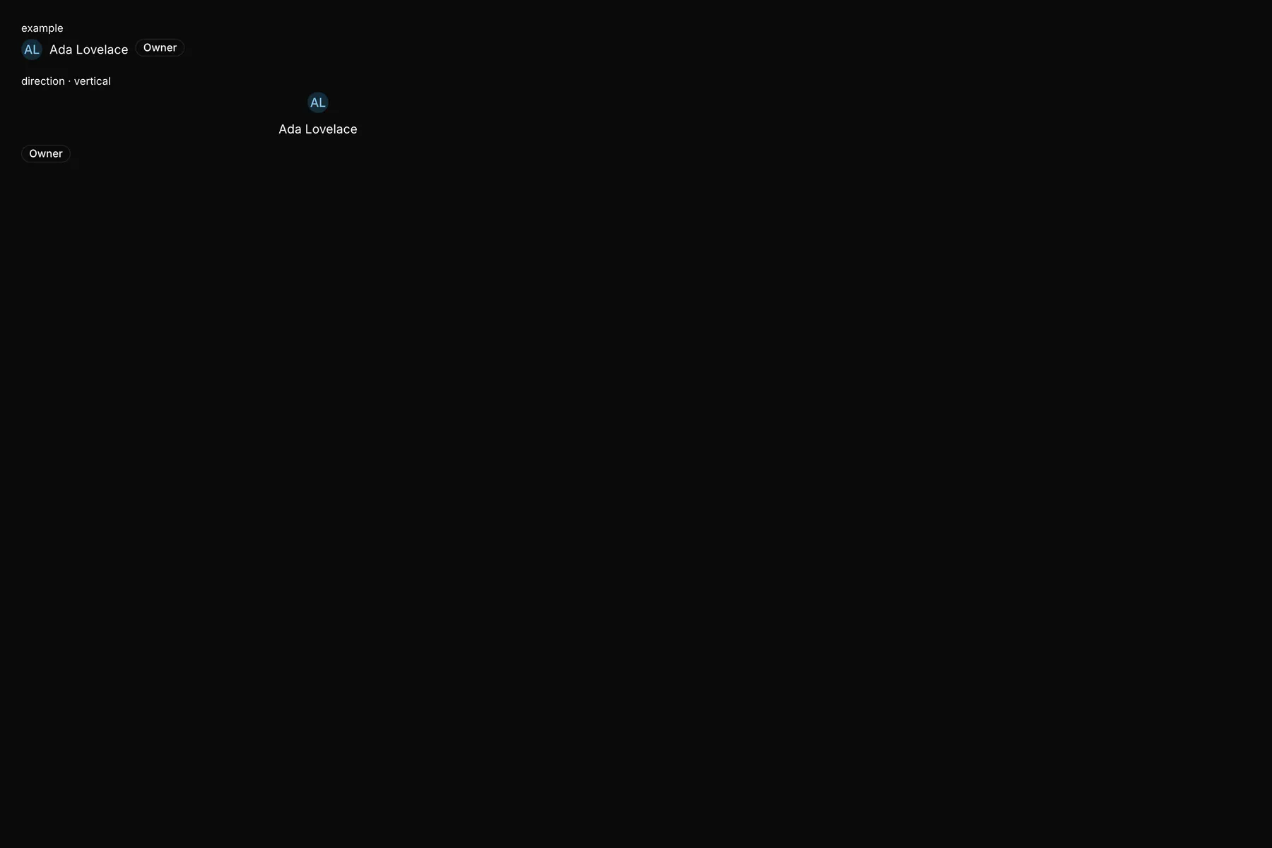 Stack rendered by the React renderer on Web