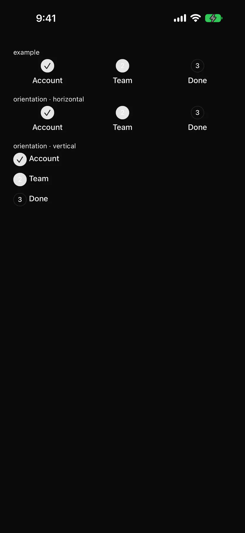 Stepper rendered by the SwiftUI renderer on iOS