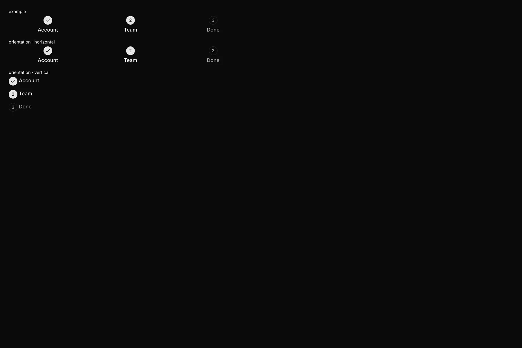 Stepper rendered by the React renderer on Web