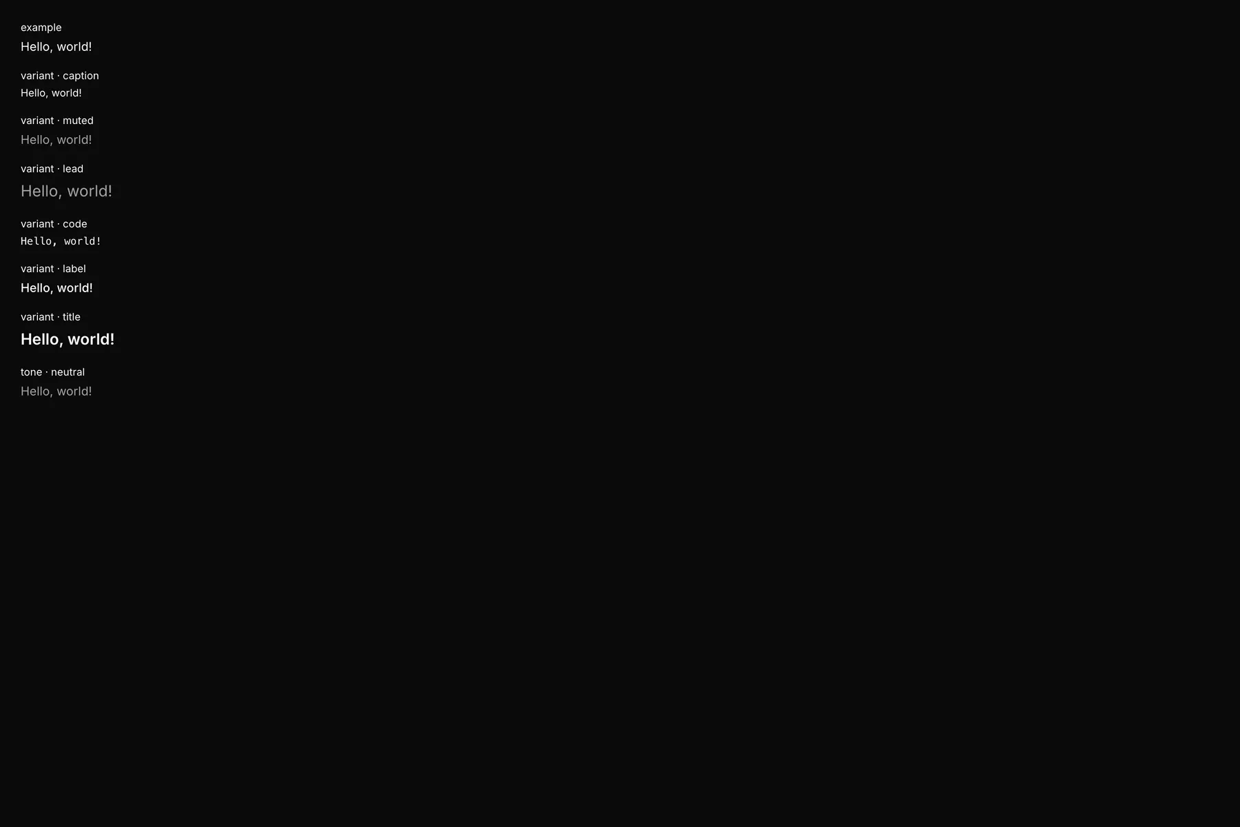 Text rendered by the React renderer on Web