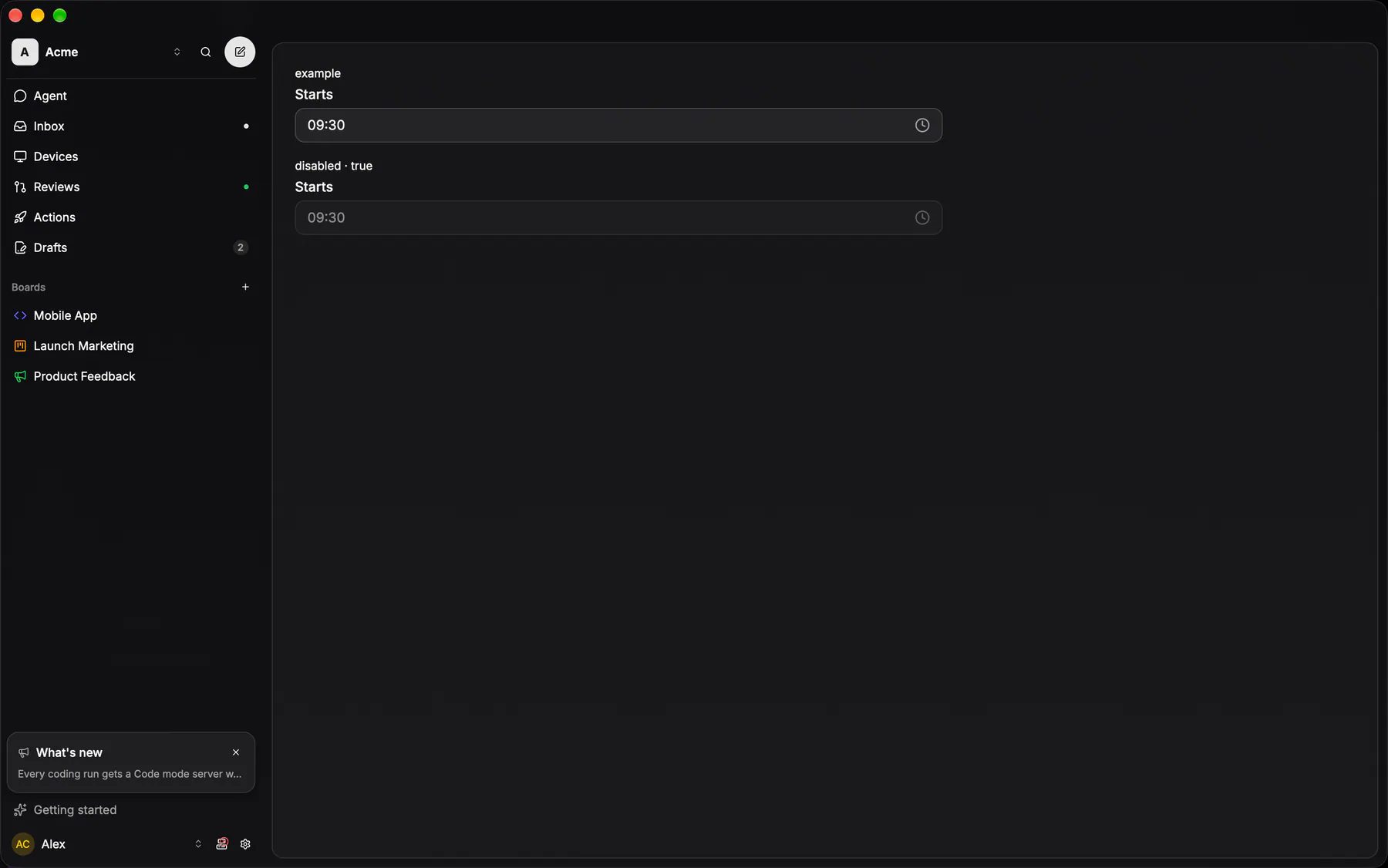 TimePicker rendered by the gpui renderer on Desktop