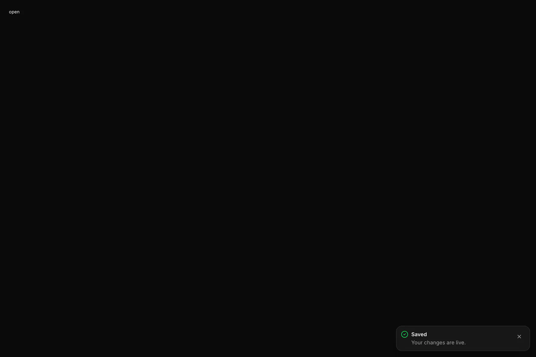 Toast rendered by the React renderer on Web